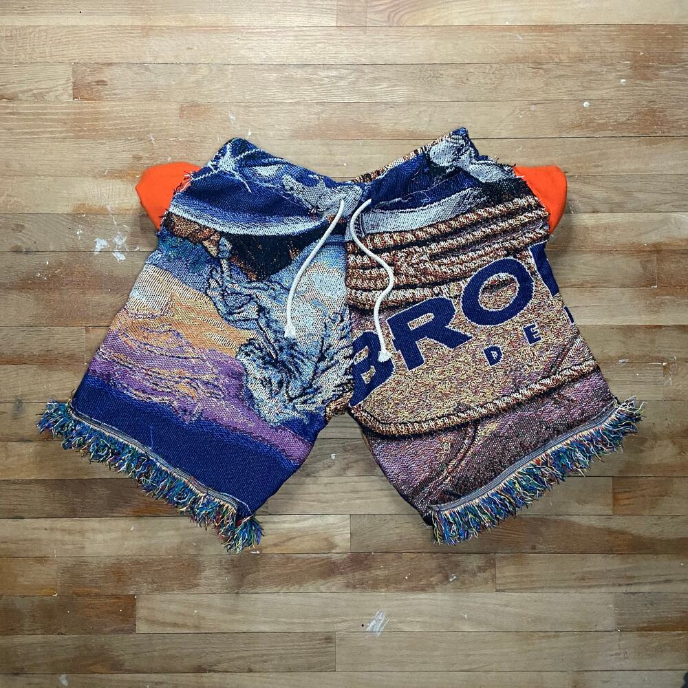 ‘Crush Dynasty’ Denver Broncos Upcycled Tapestry Shorts